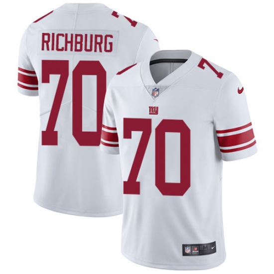 Men's Nike New York Giants 70 Weston Richburg White Vapor Untouchable Limited Player NFL Jersey