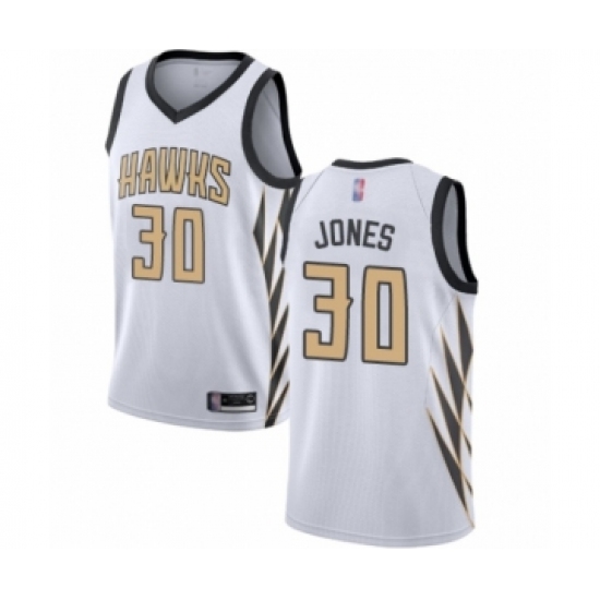 Youth Atlanta Hawks 30 Damian Jones Swingman White Basketball Jersey - City Edition