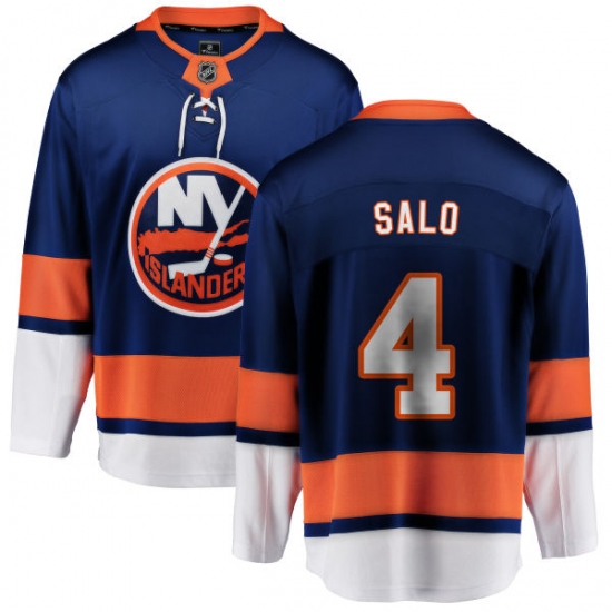 Youth New York Islanders 4 Robin Salo Fanatics Branded Royal Blue Home Breakaway NHL Jersey