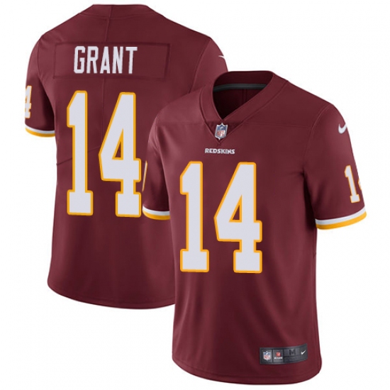 Youth Nike Washington Redskins 14 Ryan Grant Burgundy Red Team Color Vapor Untouchable Limited Player NFL Jersey