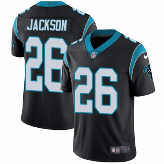 Men's Nike Carolina Panthers 26 Donte Jackson Black Team Color Vapor Untouchable Limited Player NFL Jersey