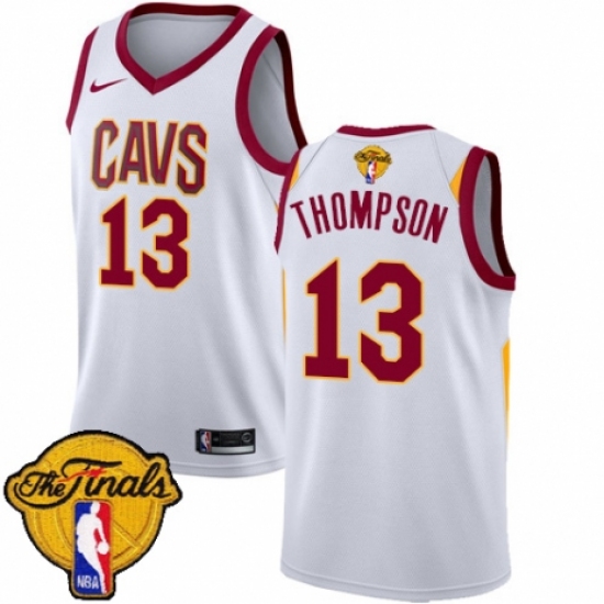 Youth Nike Cleveland Cavaliers 13 Tristan Thompson Swingman White 2018 NBA Finals Bound NBA Jersey - Association Edition