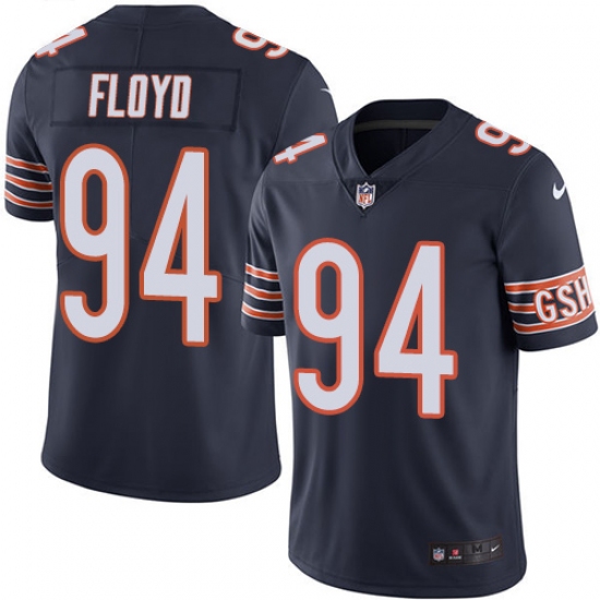 Men's Nike Chicago Bears 94 Leonard Floyd Navy Blue Team Color Vapor Untouchable Limited Player NFL Jersey