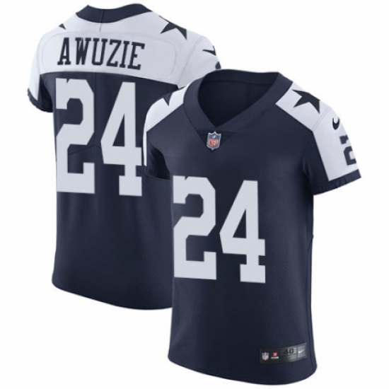 Men's Nike Dallas Cowboys 24 Chidobe Awuzie Navy Blue Alternate Vapor Untouchable Elite Player NFL Jersey