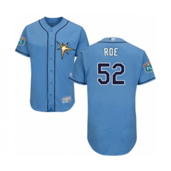 Men's Tampa Bay Rays 52 Chaz Roe Light Blue Flexbase Authentic Collection Baseball Player Jersey