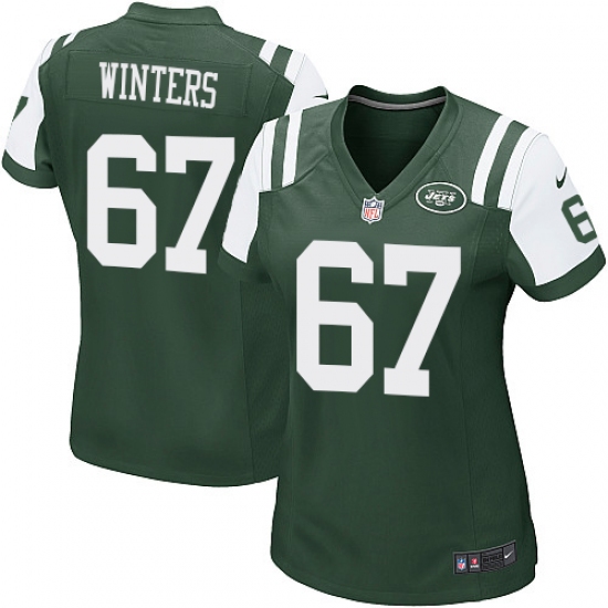 Women's Nike New York Jets 67 Brian Winters Game Green Team Color NFL Jersey