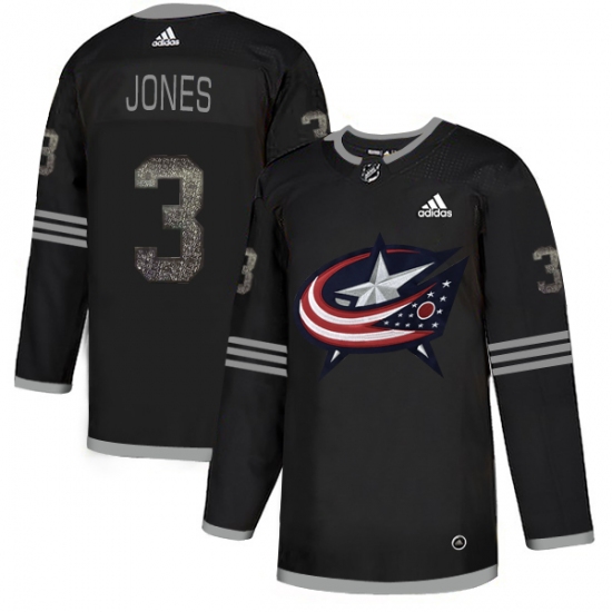 Men's Adidas Columbus Blue Jackets 3 Seth Jones Black Authentic Classic Stitched NHL Jersey