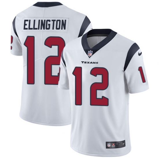 Youth Nike Houston Texans 12 Bruce Ellington White Vapor Untouchable Limited Player NFL Jersey