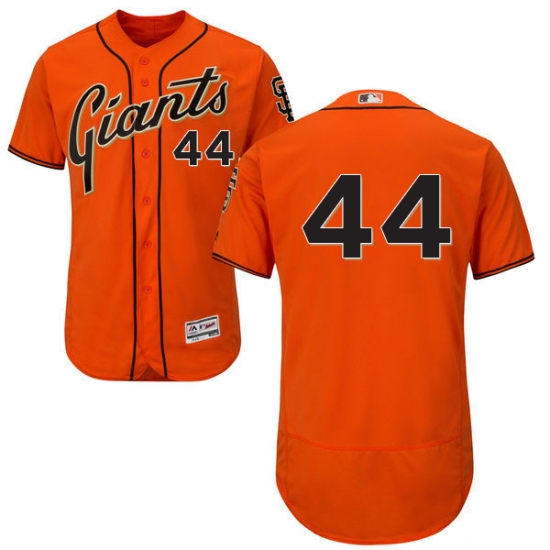 Men's Majestic San Francisco Giants 44 Willie McCovey Orange Alternate Flex Base Authentic Collection MLB Jersey