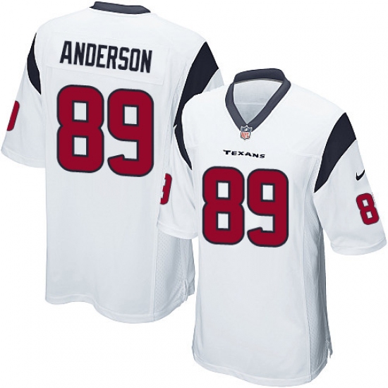 Men's Nike Houston Texans 89 Stephen Anderson Game White NFL Jersey