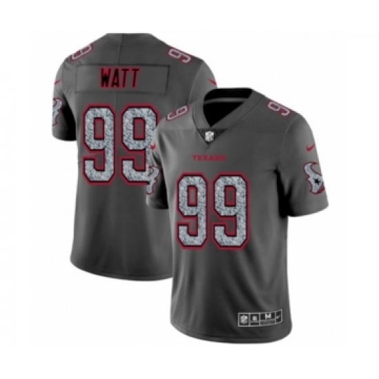 Men's Houston Texans 99 J.J. Watt Limited Gray Static Fashion Limited Football Jersey