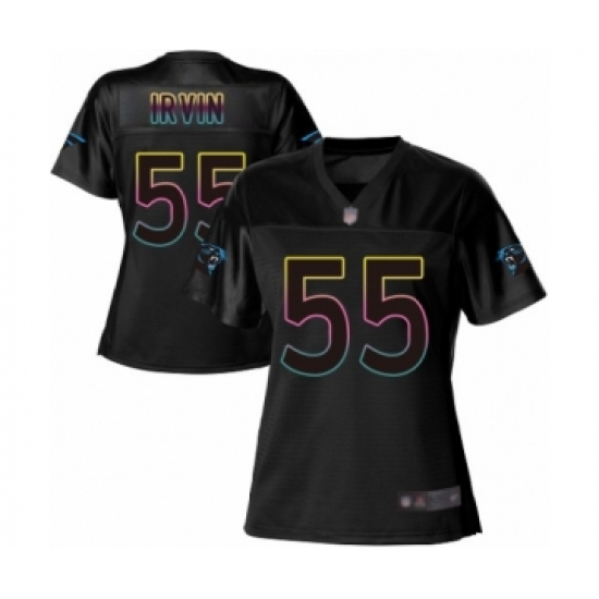 Women's Carolina Panthers 55 Bruce Irvin Limited Pink Rush Fashion Football Jersey