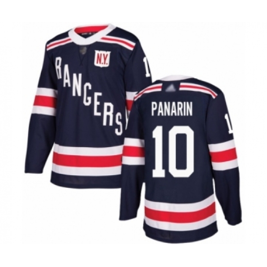 Men's New York Rangers 10 Artemi Panarin Authentic Navy Blue 2018 Winter Classic Hockey Jersey