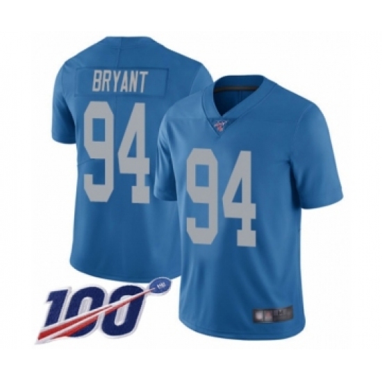 Men's Detroit Lions 94 Austin Bryant Blue Alternate Vapor Untouchable Limited Player 100th Season Football Jersey