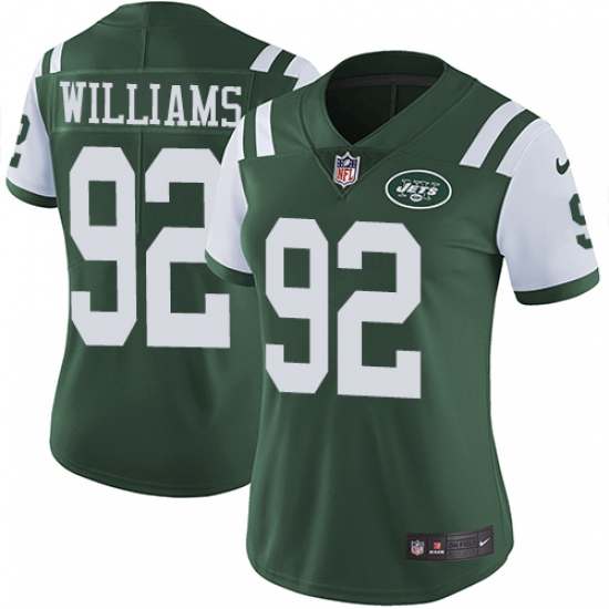 Women's Nike New York Jets 92 Leonard Williams Green Team Color Vapor Untouchable Limited Player NFL Jersey