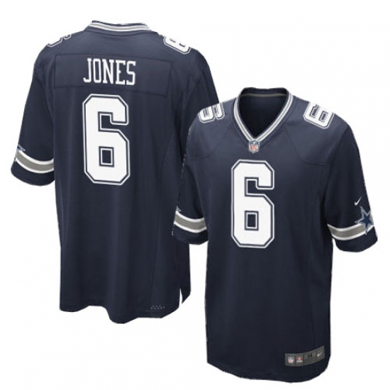Men's Nike Dallas Cowboys 6 Chris Jones Game Navy Blue Team Color NFL Jersey