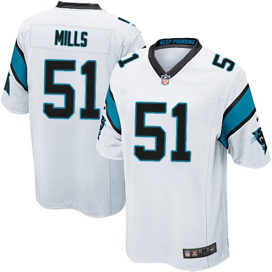 Men's Nike Carolina Panthers 51 Sam Mills Game White NFL Jersey