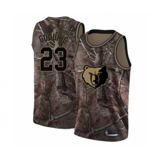 Men's Memphis Grizzlies 23 Marko Guduric Swingman Camo Realtree Collection Basketball Jersey