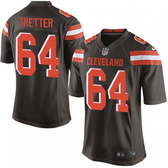 Men's Nike Cleveland Browns 64 JC Tretter Game Brown Team Color NFL Jersey