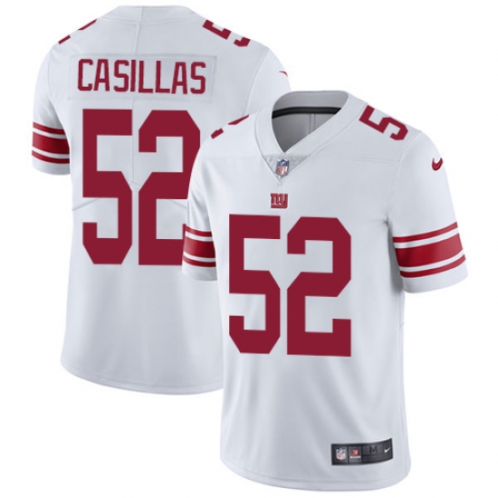 Men's Nike New York Giants 52 Jonathan Casillas White Vapor Untouchable Limited Player NFL Jersey