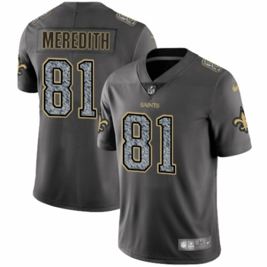 Men's Nike New Orleans Saints 81 Cameron Meredith Gray Static Vapor Untouchable Limited NFL Jersey