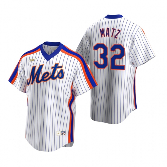 Men's Nike New York Mets 32 Steven Matz White Cooperstown Collection Home Stitched Baseball Jersey