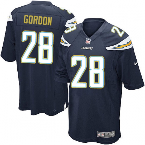 Men's Nike Los Angeles Chargers 28 Melvin Gordon Game Navy Blue Team Color NFL Jersey