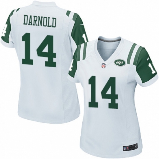 Women's Nike New York Jets 14 Sam Darnold Game White NFL Jersey