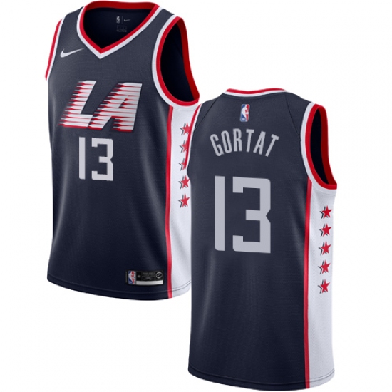 Women's Nike Los Angeles Clippers 13 Marcin Gortat Swingman Navy Blue NBA Jersey - City Edition