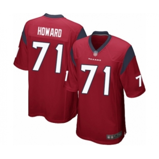 Men's Houston Texans 71 Tytus Howard Game Red Alternate Football Jersey