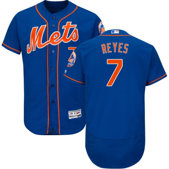 Men's Majestic New York Mets 7 Jose Reyes Royal Blue Flexbase Authentic Collection MLB Jersey