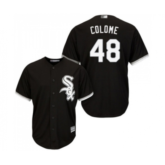 Youth Chicago White Sox 48 Alex Colome Replica Black Alternate Home Cool Base Baseball Jersey