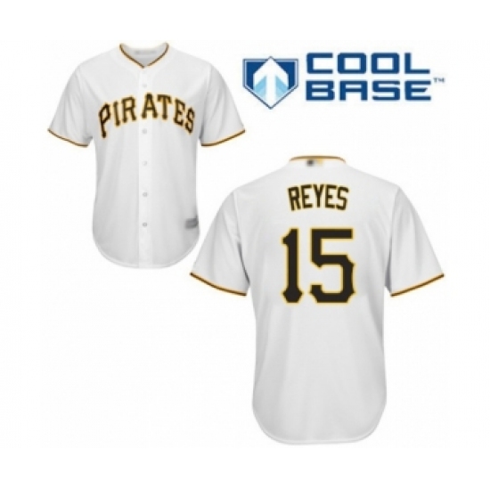 Youth Pittsburgh Pirates 15 Pablo Reyes Authentic White Home Cool Base Baseball Player Jersey