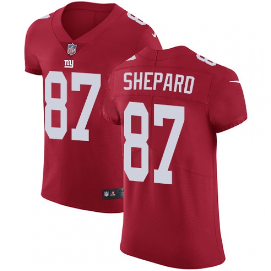 Men's Nike New York Giants 87 Sterling Shepard Red Alternate Vapor Untouchable Elite Player NFL Jersey