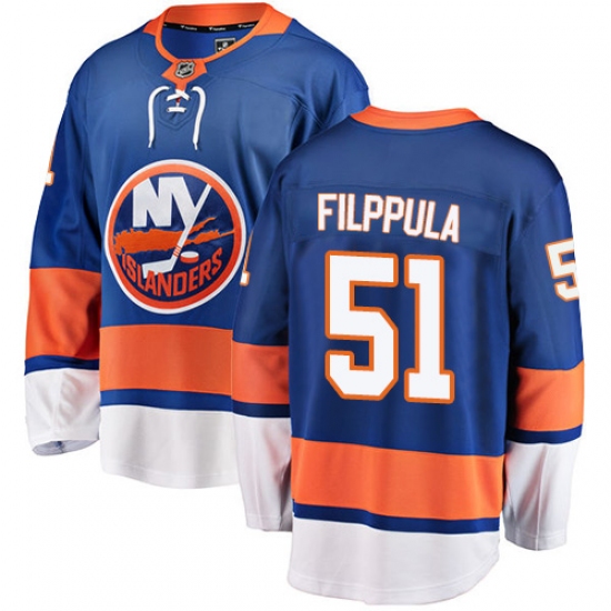 Youth New York Islanders 51 Valtteri Filppula Fanatics Branded Royal Blue Home Breakaway NHL Jersey