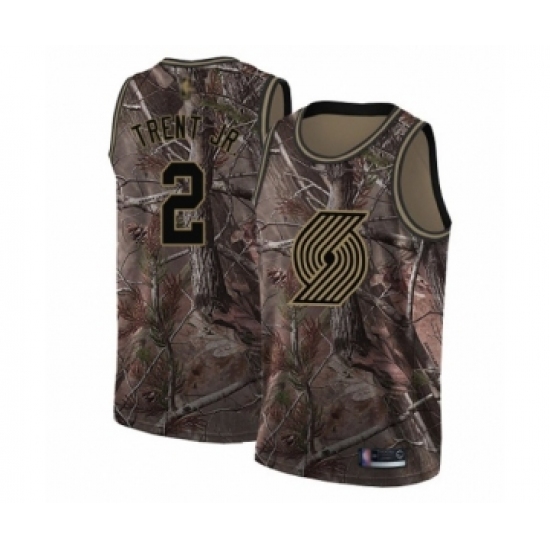 Women's Portland Trail Blazers 2 Gary Trent Jr. Swingman Camo Realtree Collection Basketball Jersey