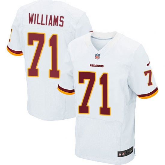 Men's Nike Washington Redskins 71 Trent Williams Elite White NFL Jersey