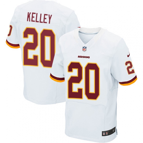 Men's Nike Washington Redskins 20 Rob Kelley Elite White NFL Jersey