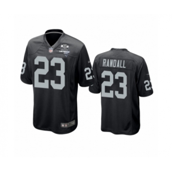 Men's Oakland Raiders 23 Damarious Randall Black 2020 Inaugural Season Game Jersey