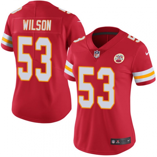 Women's Nike Kansas City Chiefs 53 Ramik Wilson Red Team Color Vapor Untouchable Limited Player NFL Jersey