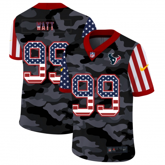 Men's Houston Texans 99 J.J. Watt Camo Flag Nike Limited Jersey