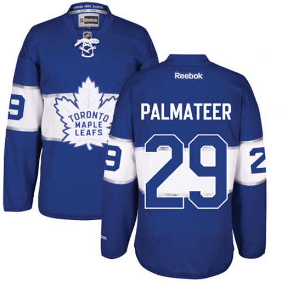 Men's Reebok Toronto Maple Leafs 29 Mike Palmateer Authentic Royal Blue 2017 Centennial Classic NHL Jersey