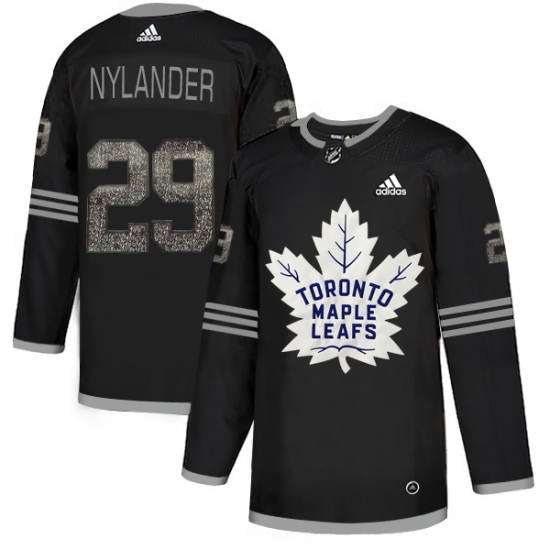 Men's Adidas Toronto Maple Leafs 29 William Nylander Black Authentic Classic Stitched NHL Jersey