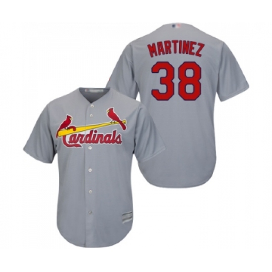 Youth St. Louis Cardinals 38 Jose Martinez Replica Grey Road Cool Base Baseball Jersey