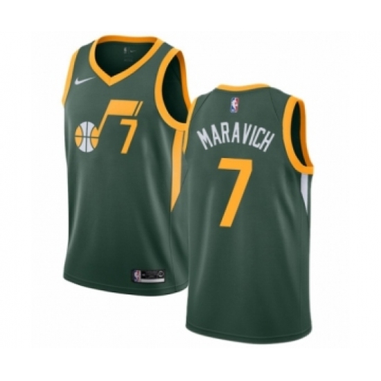 Women's Nike Utah Jazz 7 Pete Maravich Green Swingman Jersey - Earned Edition