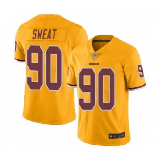 Youth Washington Redskins 90 Montez Sweat Limited Gold Rush Vapor Untouchable Football Jersey