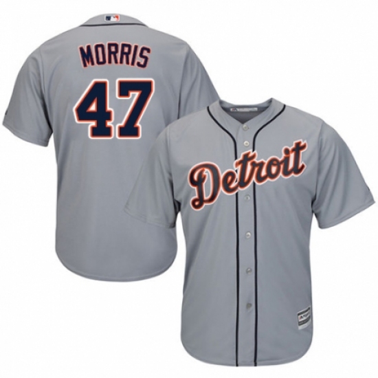 Youth Majestic Detroit Tigers 47 Jack Morris Authentic Grey Road Cool Base MLB Jersey