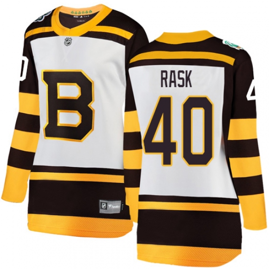 Women's Boston Bruins 40 Tuukka Rask White 2019 Winter Classic Fanatics Branded Breakaway NHL Jersey