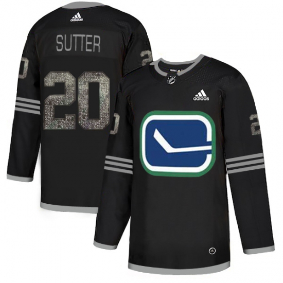 Men's Adidas Vancouver Canucks 20 Brandon Sutter Black 1 Authentic Classic Stitched NHL Jerseyy