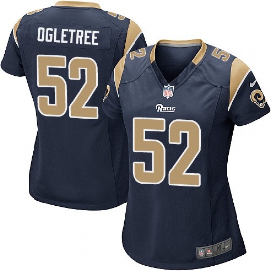 Women's Nike Los Angeles Rams 52 Alec Ogletree Game Navy Blue Team Color NFL Jersey